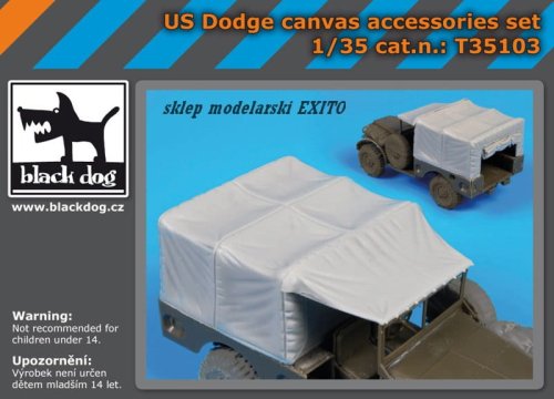Go to product BLACK DOG T35103 - 1:35 US Dodge canvas accessories set