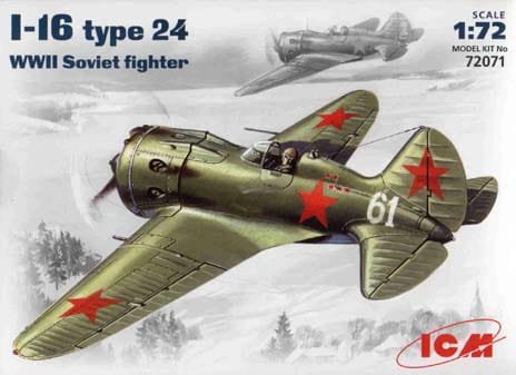 Go to product ICM 72071 - 1:72 I-16 type 24, WWII Soviet Fighter