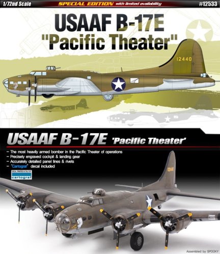 Go to product ACADEMY 12533 - 1:72 USAAF B-17E Pacific Theater