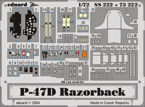 Go to product EDUARD 73222 - 1:72 P-47D-20