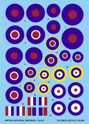 Go to product TECHMOD 72024 - 1:72 British National Insignias Part 3