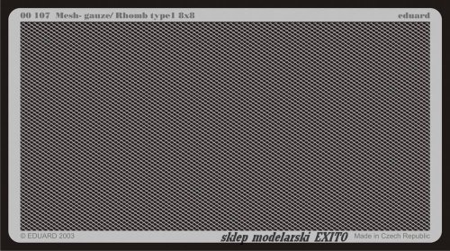 Go to product EDUARD 00107 - Mesh - gauze/ Rhomb type 1 8x8