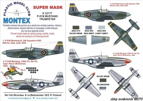 Go to product MONTEX K32177 - 1:32 P-51 B Mustang