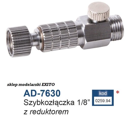 Go to product ADLER AD-7630 - Quick connector + connector 1/8" with pressure reducer