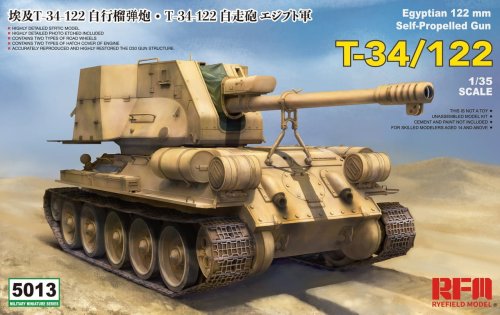 Go to product RYE FIELD MODEL 5013 - 1:35 T-34/122 Egyptian 122mm SPG