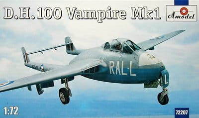 Go to product AMODEL 72207 - 1:72 D.H.100 Vampire Mk.I