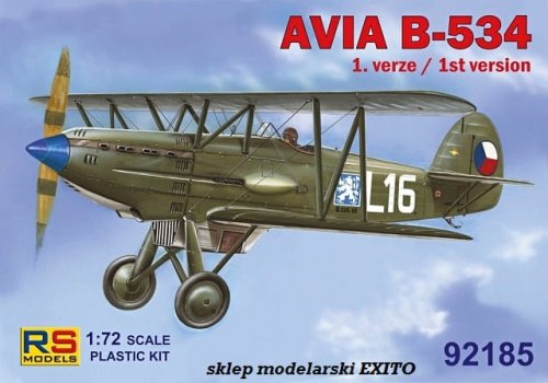 Go to product RS MODELS 92185 - 1:72 Avia B-534 1 st version
