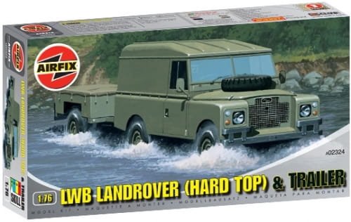 Go to product Airfix 02324 - 1:76 LWB Land Rover Hard Top & Trailer
