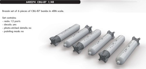 Go to product EDUARD 648274 - 1:48 CBU-87 bombs
