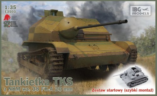 Go to product IBG E3503 - 1:35 Tankietka TKS z NKM w.38 FK-A 20 mm (quick assembly suspension)