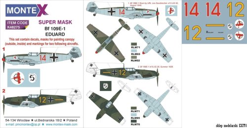 Go to product MONTEX K48275 - 1:48 Messerschmitt Bf 109E-1