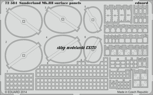Go to product EDUARD 72584 - 1:72 Sunderland Mk.III surface panels