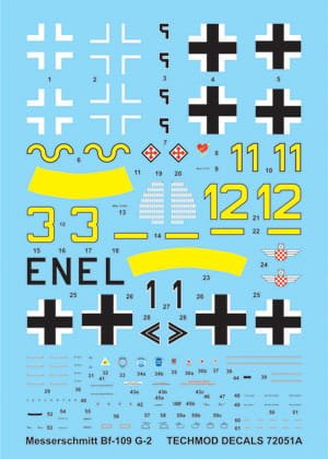 Go to product TECHMOD 72051 - 1:72 Messerschmitt Bf-109G-2 w/masks