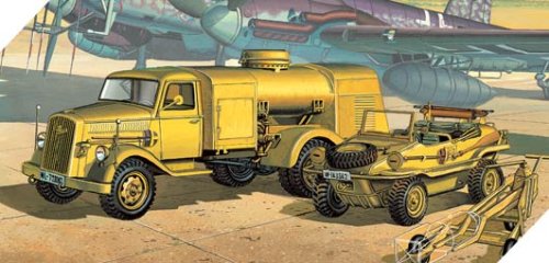 Go to product ACADEMY 13401 - 1:72 German Fuel Truck & Schwimmwagen