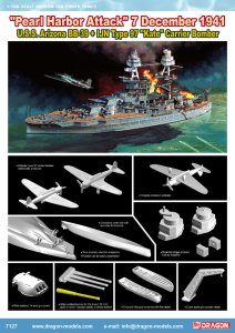 DRAGON 7127 - 1:700 USS Arizona with Type 97 Bomber (Pearl Harbor Attack)
