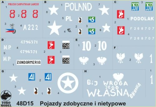 Go to product TORO MODEL 48D15 - 1:48 Captured & non-standard vehicles in Polish service
