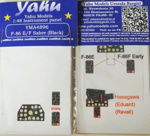 YAHU YMA4896 - 1:48 F-86 E/F Sabre (Black) - Instrument Panel