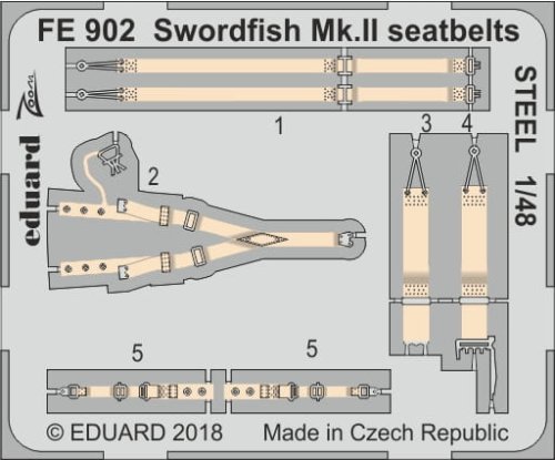 Go to product EDUARD FE902 - 1:48 Swordfish Mk.II seatbelts  - Steel