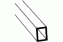 Go to product PLASTRUCT 90632 - Styrene rectangular tubing 7.9 mm x 6.4 mm x 375 mm (empty inside, material thickness 0.6 mm)