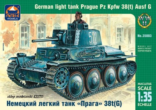 Go to product ARK MODELS 35003 - 1:35 German light tank Prague Pz.Kpfw 38(t) Ausf G