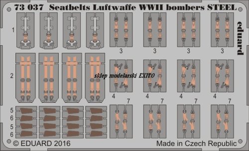 Go to product EDUARD 73037 - 1:72 Seatbelts Luftwaffe WWII bombers - Steel
