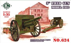 UNIMODELS UM-MT 624 - 1:35 3" Field Gun model 1902