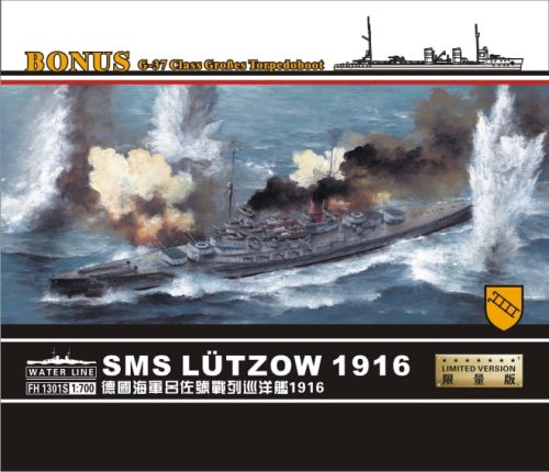 Go to product FLYHAWK 1301S - 1:72 SMS Lutzow 1916 German Battlecruiser w/ G-37 Class Torpedoboot - Limited Edition