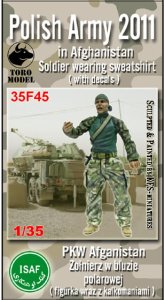 TORO MODEL 35F45 - 1:35 Polish Army in Afghanistan Soldier wearing sweatshirt