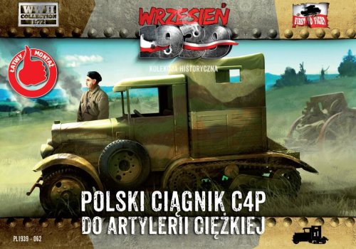 Go to product FIRST TO FIGHT 062 - September 1939 - 1:72 Polish C4P tractor for heavy artillery. Magazine included with model kit.