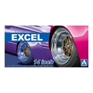 AOSHIMA 05471 - 1:24 Rims + tyres Excel 14 inch