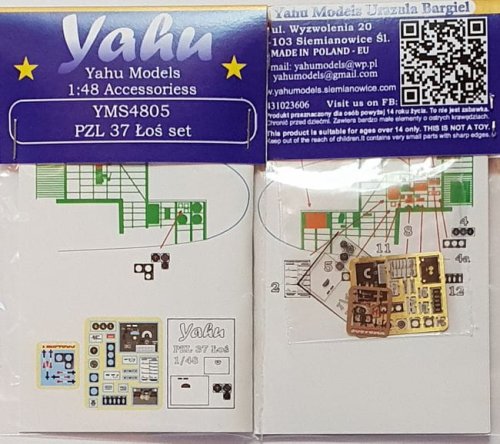 Go to product YAHU YMS4805 - 1:48 PZL 37 Łoś set