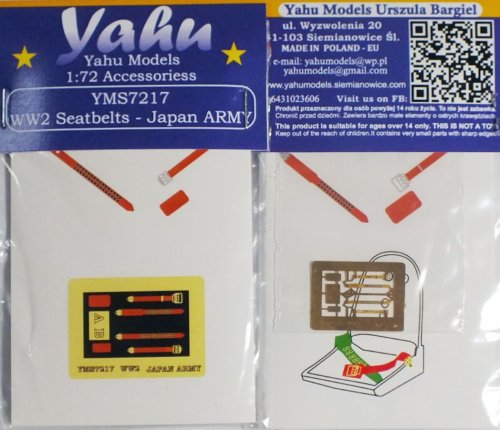 Go to product YAHU YMS7217 - 1:72 WW2 seatbelts - Japan Army