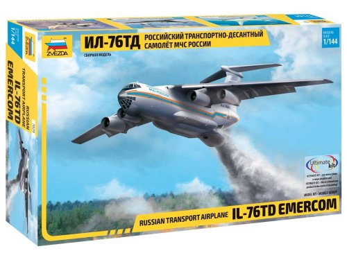 Go to product ZVEZDA 7029 - 1:144 IL-76 TD Emercom - Russian Transport Airplane