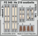 EDUARD FE948 - 1:48 He 219 seatbelts - Steel