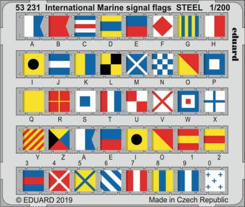Go to product EDUARD 53231 - 1:200 International Marine signal flags - Steel