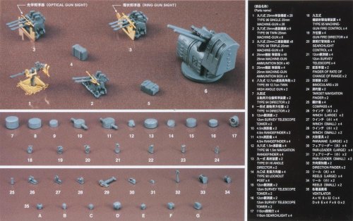 Go to product HASEGAWA 72118 QG18 - 1:350 IJN Equipments Set A