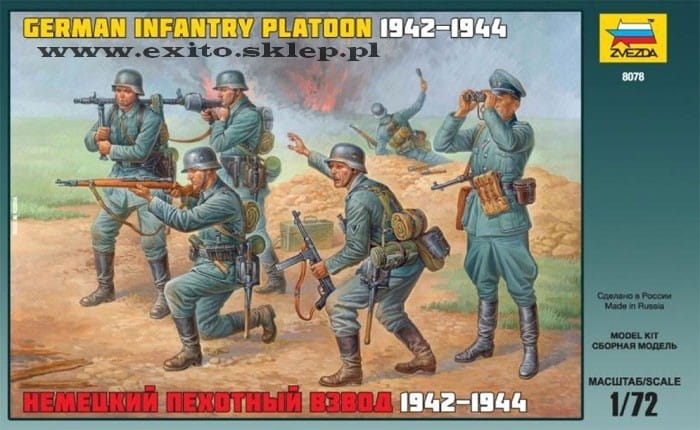 Go to product ZVEZDA 8078 - 1:72 German Infantry Platoon 1942-1944
