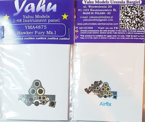 Go to product YAHU YMA4875 - 1:48 Hawker Fury Mk.I - Instrument Panel