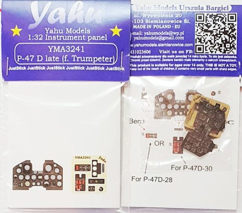 Go to product YAHU YMA3241 - 1:32 P-47 D late - Instrument Panel