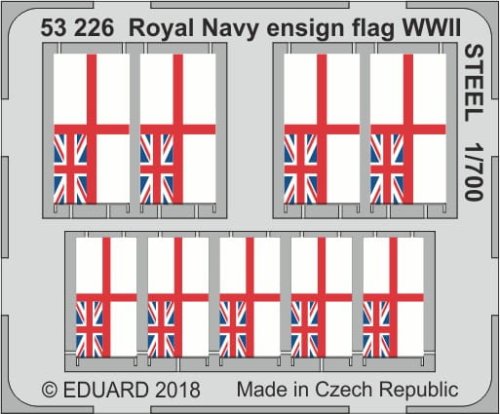 Go to product EDUARD 53226 - 1:700 Royal Navy ensign flag WWII - Steel