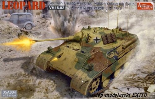 Go to product AMUSING HOBBY 35A004 - 1:35 VK16.02 Lepoard - German Reconaissance Tank