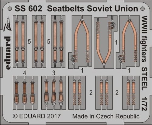 Go to product EDUARD SS602 - 1:72 Seatbelts Soviet Union WW2 fighters - Steel