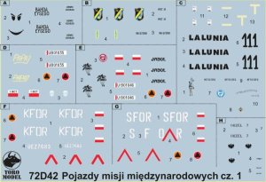 TORO MODEL 72D42 - 1:72 Vehicles in Polish Army in foreign missions vol.1