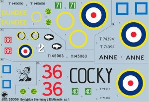 TORO MODEL 35D56 - 1:35 British Sherman tanks El-Alamein cz.1