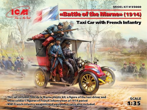 Go to product ICM 35660 - 1:35 Battle of the Marne (1914) Taxi car with French Infantry