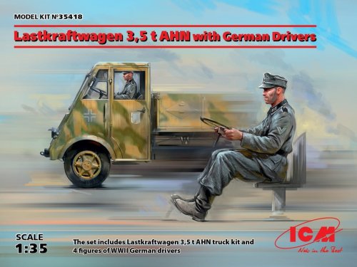 Go to product ICM 35418 - 1:35 Lastkraftwagen 3,5 t AHN with German Drivers