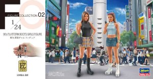 HASEGAWA FC02 29102 - 1:24 90s Platform Boots Girls Figure