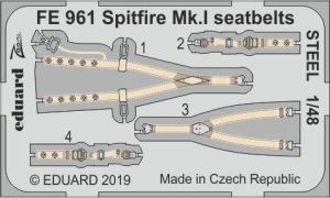 EDUARD FE961 - 1:48 Spitfire Mk.I seatbelts - Steel