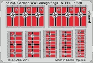 EDUARD 53234 - 1:350 German WWII ensign flags - Steel