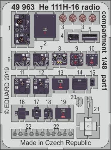 Go to product EDUARD 49963 - 1:48 He 111H-16 radio compartment
